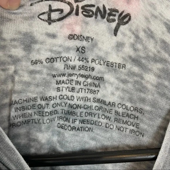 Disney Minnie Mouse Gray Burn Out T-Shirt Size XS - Picture 4 of 4